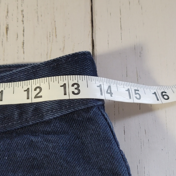 Jordache Dark Blue Wash High Rise Waisted Mom Jeans Tappered Leg Women's Size 12 - Picture 13 of 16